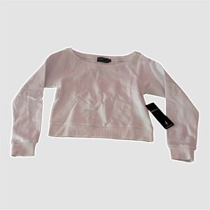 electric yoga off the shoulder sweatshirt in white - size xs